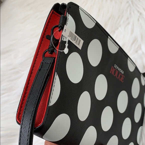 Sephora Rouge B&W Polka Dot Cosmetics Pouch - Picture 4 of 7